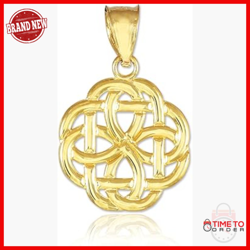 14k Gold Triquetra Celtic Pendant, 0.9g, Solid Gold, Lobster Clasp
